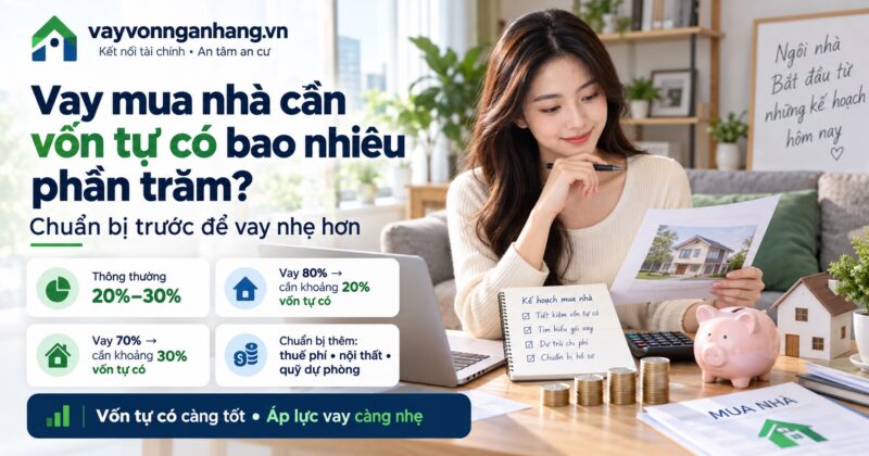 Vay mua nhà cần vốn tự có bao nhiêu phần trăm?