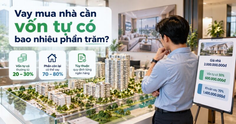 Vay mua nhà cần vốn tự có bao nhiêu phần trăm?