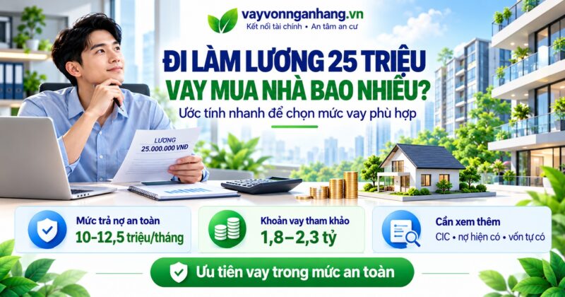 Đi làm lương 25 triệu vay mua nhà bao nhiêu