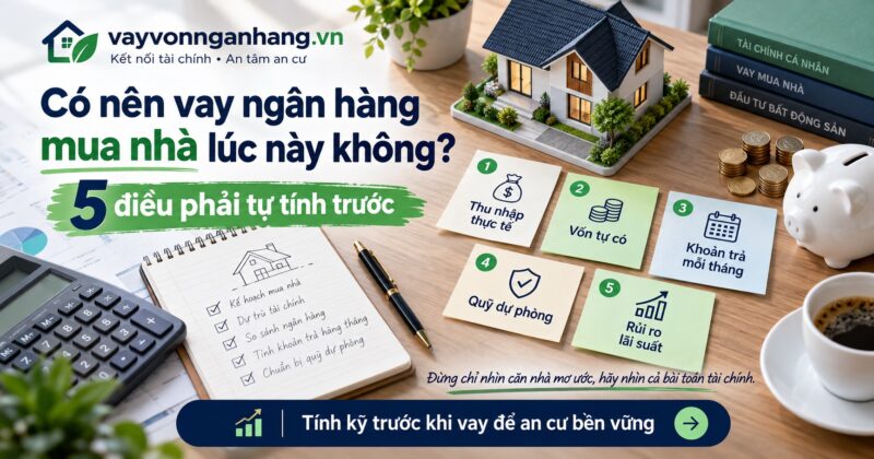 Có nên vay ngân hàng mua nhà lúc này không 5 điều phải tự tính trước