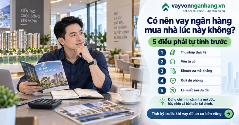 Có nên vay ngân hàng mua nhà lúc này không? 5 điều phải tự tính trước